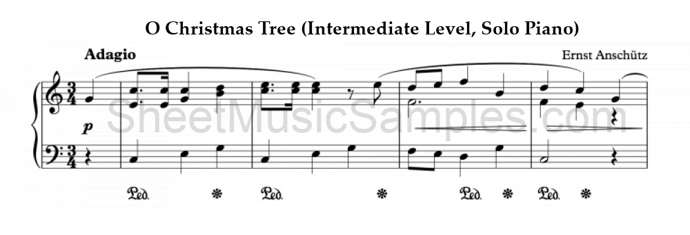 O Christmas Tree (Intermediate Level, Solo Piano)