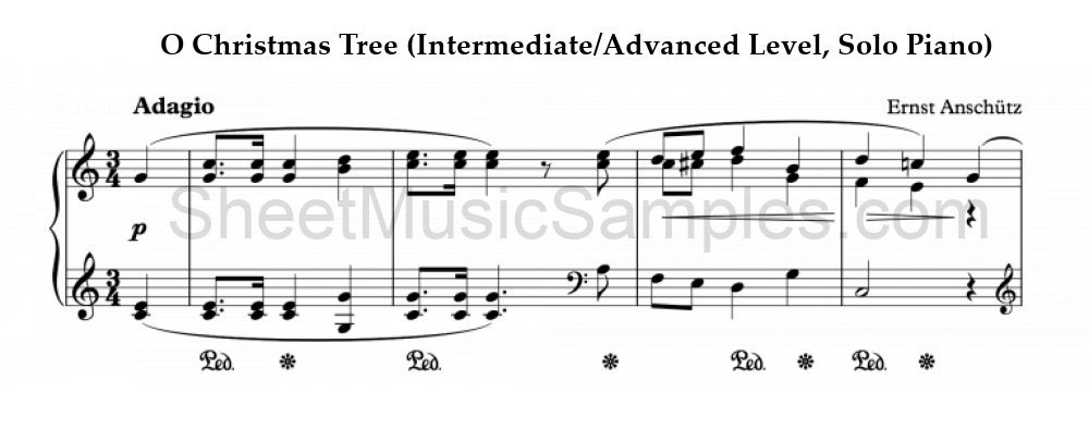 O Christmas Tree (Intermediate/Advanced Level, Solo Piano)