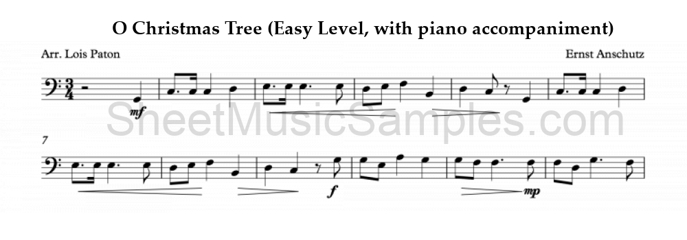 O Christmas Tree (Easy Level, with piano accompaniment)