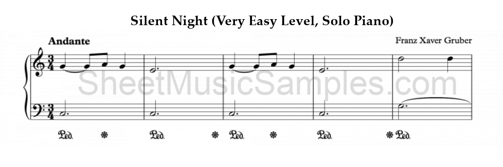 Silent Night (Very Easy Level, Solo Piano)