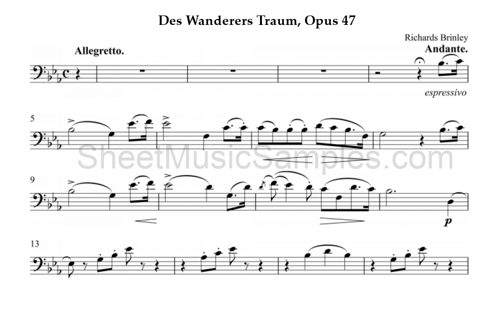 Des Wanderers Traum, Opus 47