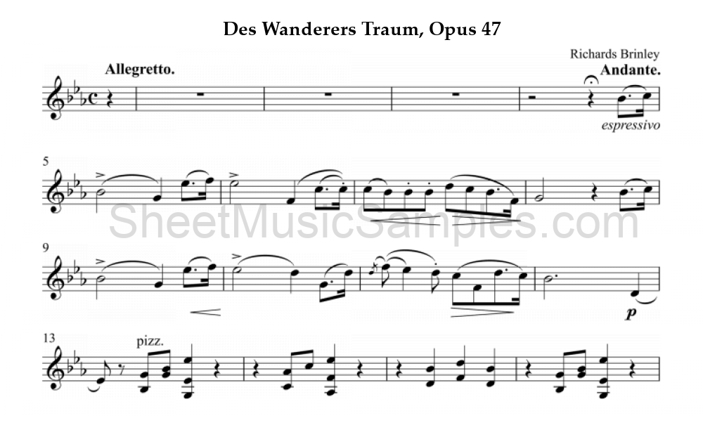 Des Wanderers Traum, Opus 47