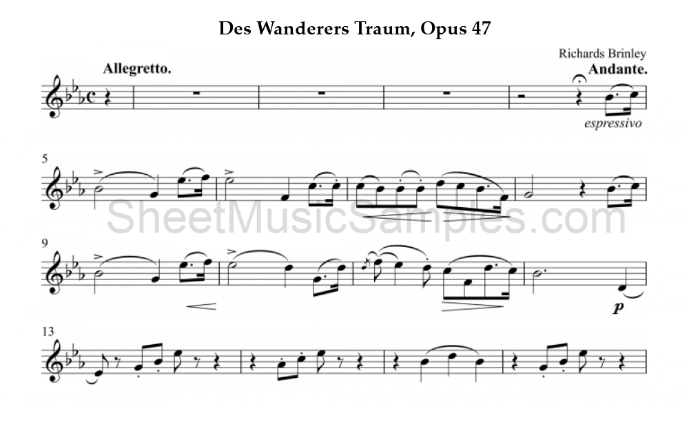 Des Wanderers Traum, Opus 47