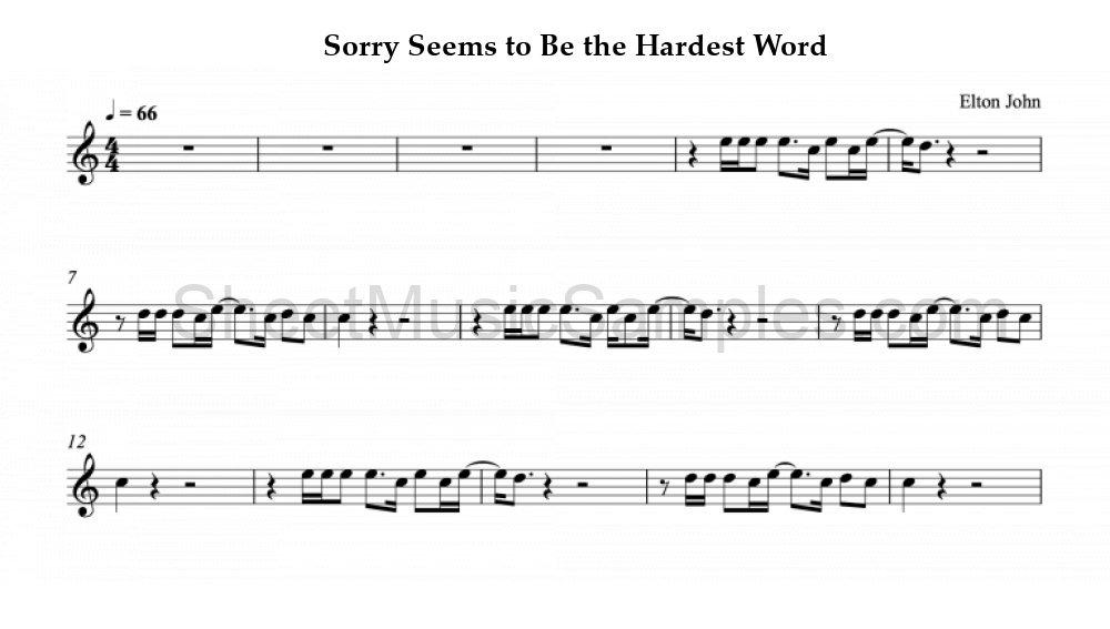 Sorry Seems to Be the Hardest Word