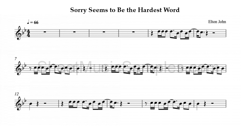 Sorry Seems to Be the Hardest Word