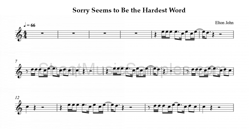 Sorry Seems to Be the Hardest Word