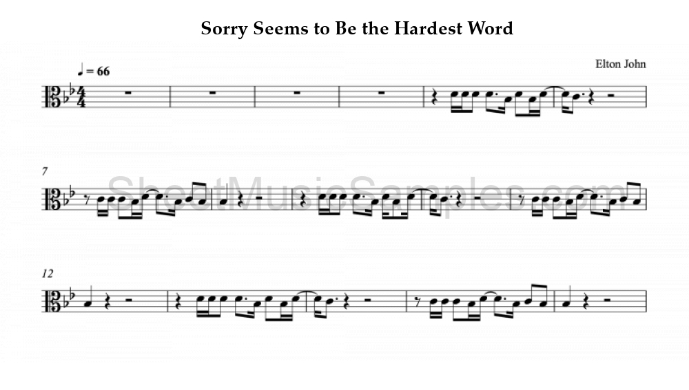 Sorry Seems to Be the Hardest Word