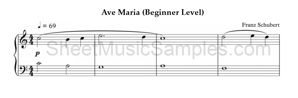 Ave Maria (Beginner Level)