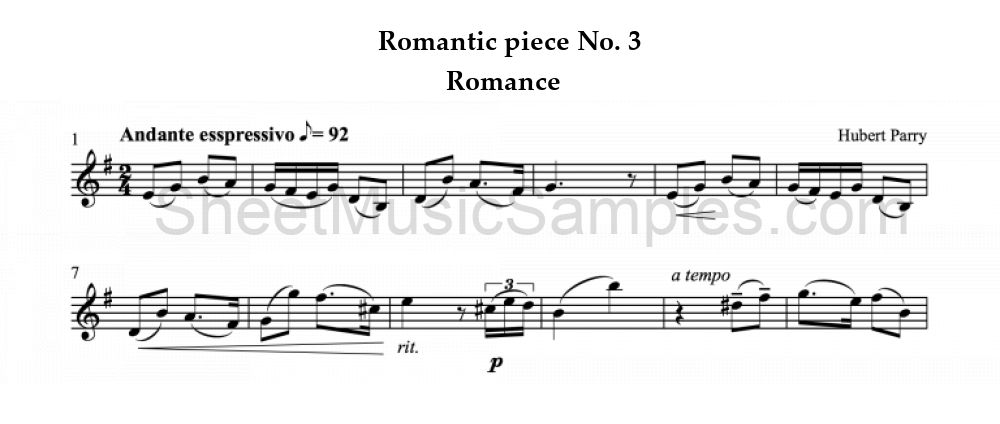 Romantic piece No. 3 - Romance