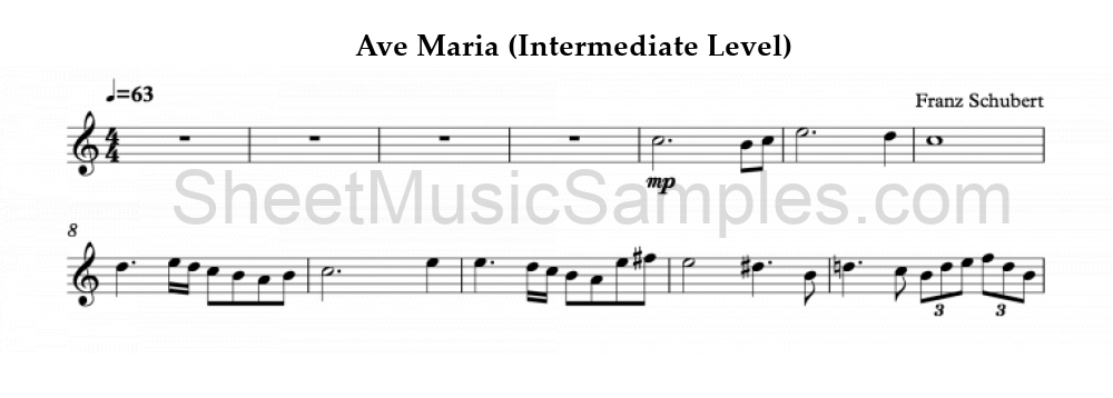 Ave Maria (Intermediate Level)