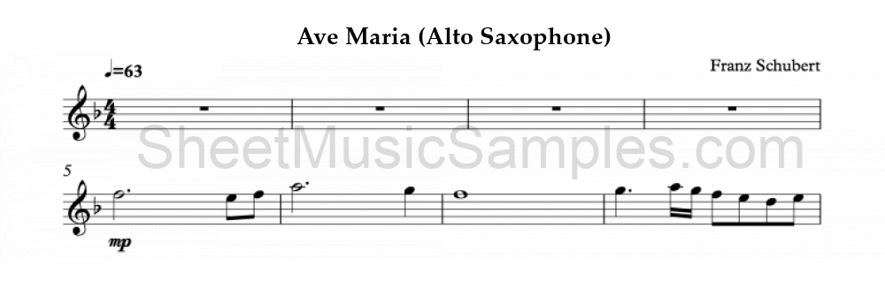 Ave Maria (Alto Saxophone)