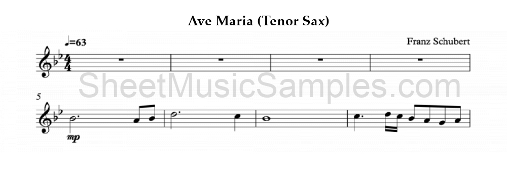 Ave Maria (Tenor Sax)