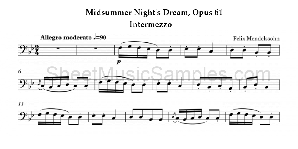 Midsummer Night's Dream, Opus 61 - Intermezzo