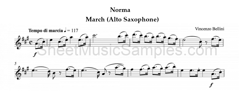 Norma - March (Alto Saxophone)