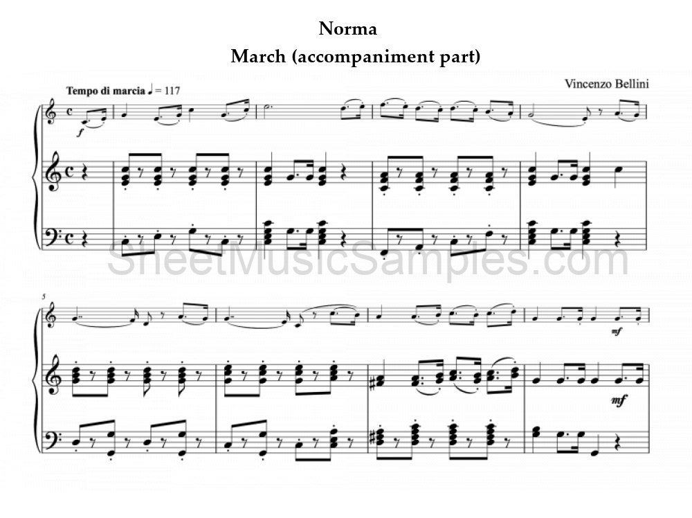 Norma - March (accompaniment part)