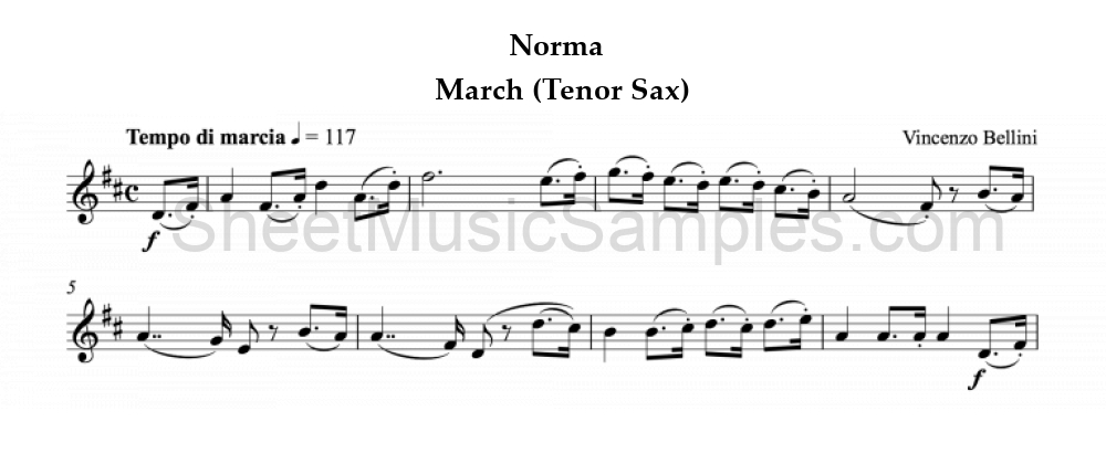 Norma - March (Tenor Sax)