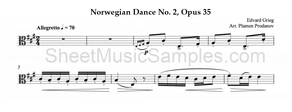 Norwegian Dance No. 2, Opus 35