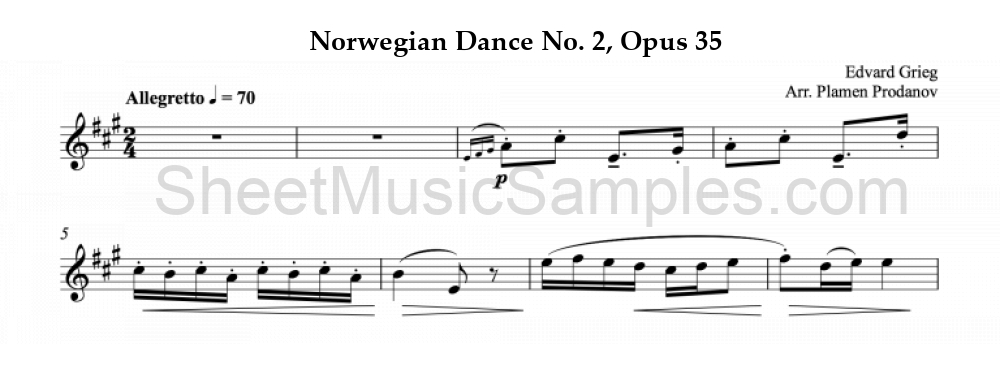 Norwegian Dance No. 2, Opus 35