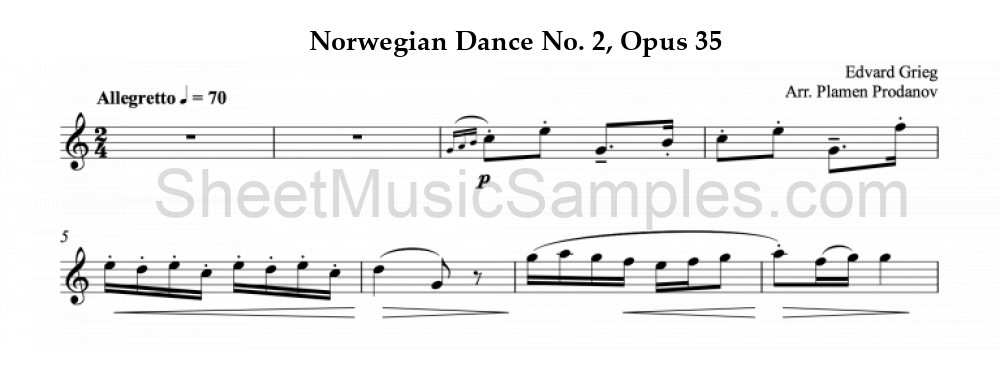 Norwegian Dance No. 2, Opus 35