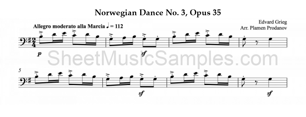 Norwegian Dance No. 3, Opus 35