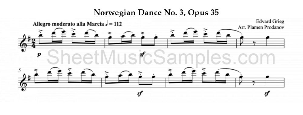 Norwegian Dance No. 3, Opus 35