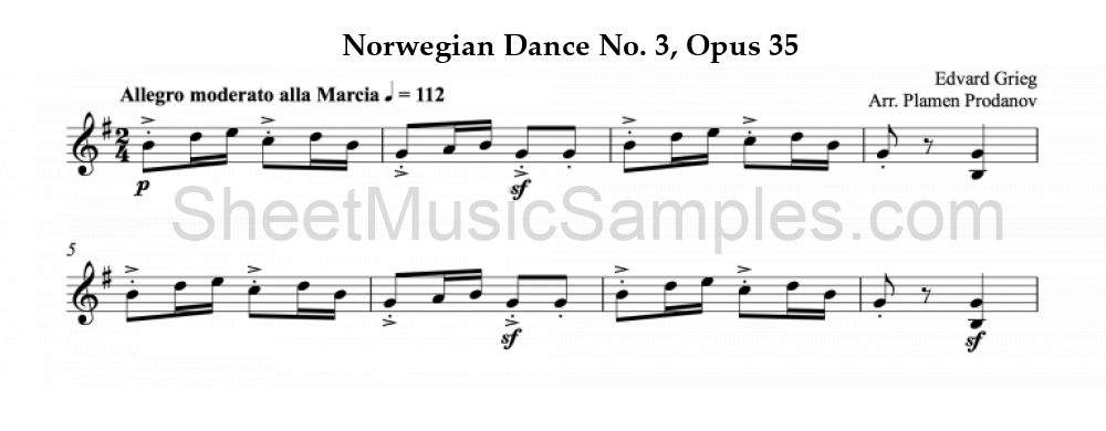 Norwegian Dance No. 3, Opus 35