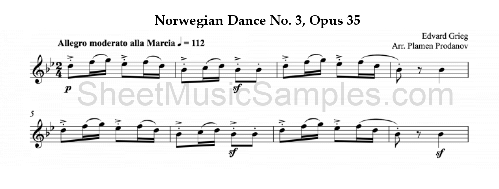 Norwegian Dance No. 3, Opus 35