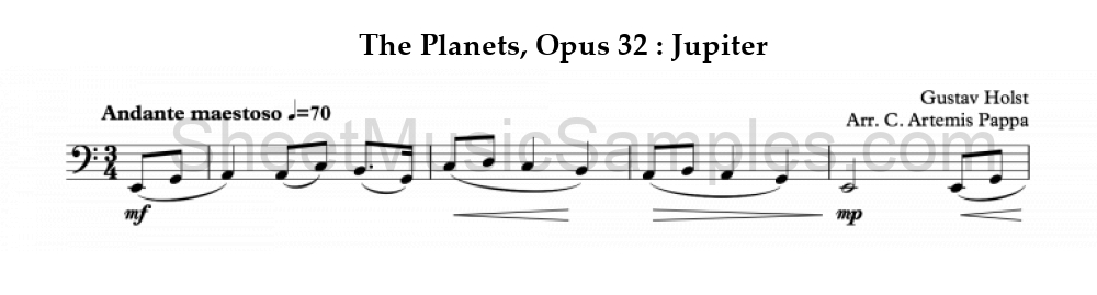 The Planets, Opus 32 : Jupiter