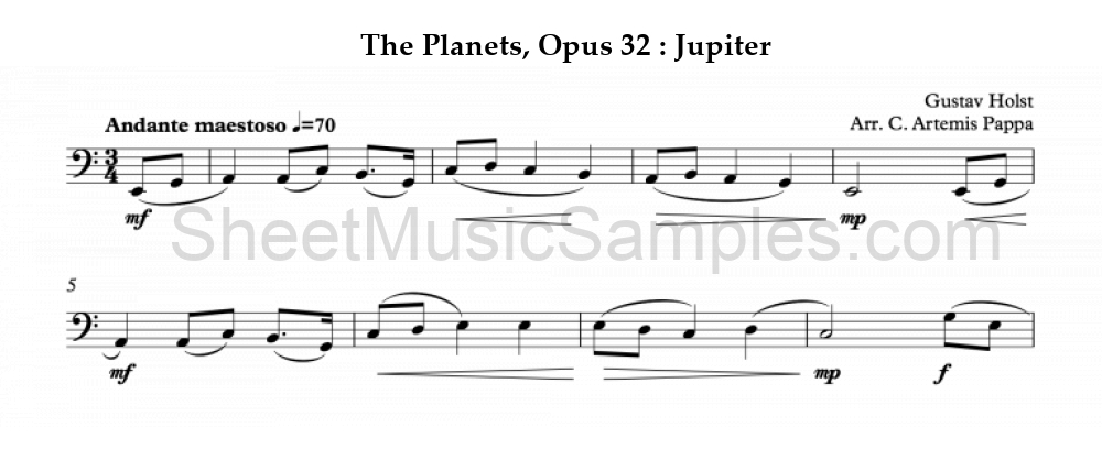 The Planets, Opus 32 : Jupiter