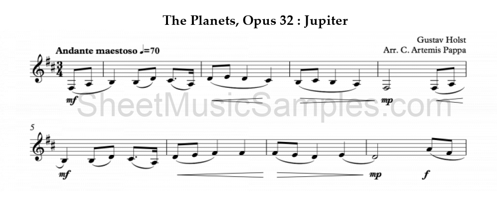 The Planets, Opus 32 : Jupiter