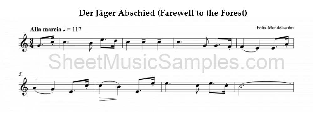 Der Jäger Abschied (Farewell to the Forest)