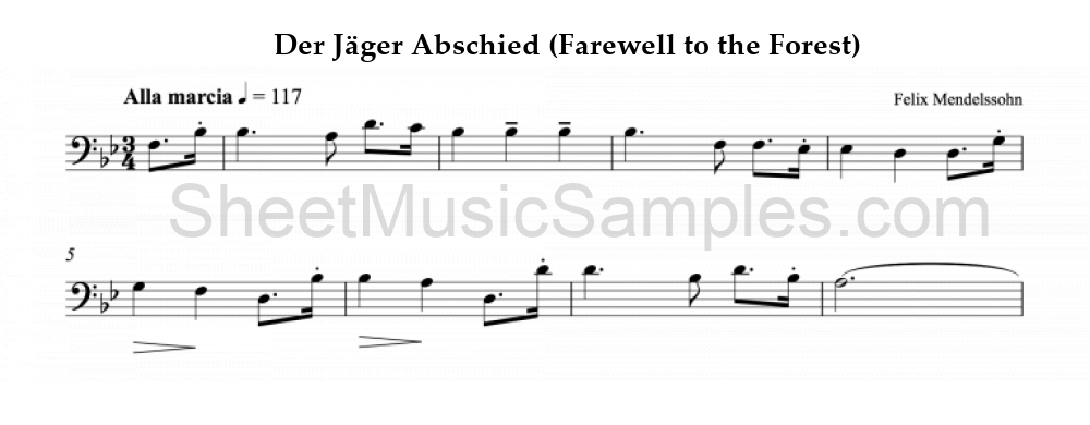 Der Jäger Abschied (Farewell to the Forest)