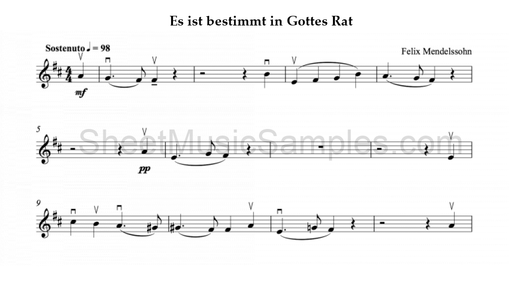 Es ist bestimmt in Gottes Rat