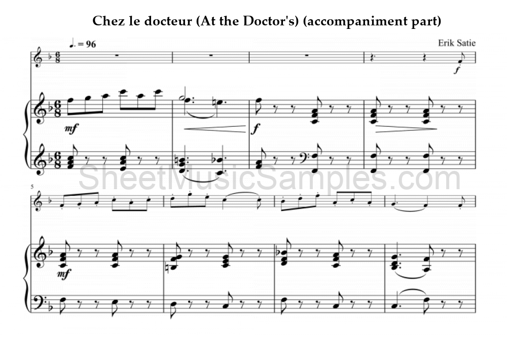 Chez le docteur (At the Doctor's) (accompaniment part)