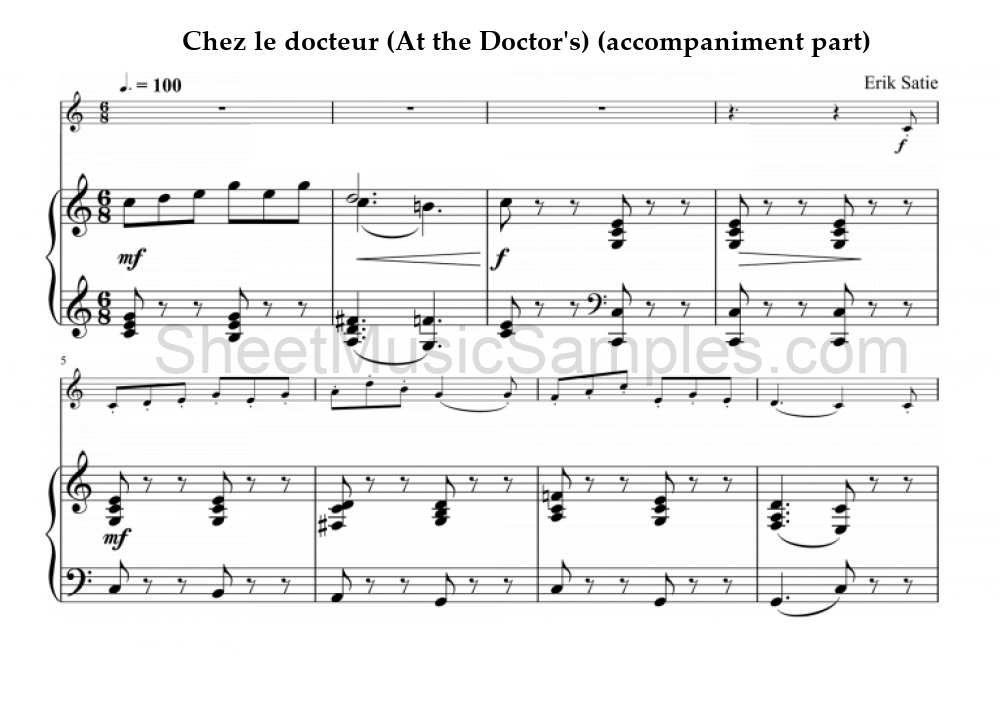 Chez le docteur (At the Doctor's) (accompaniment part)