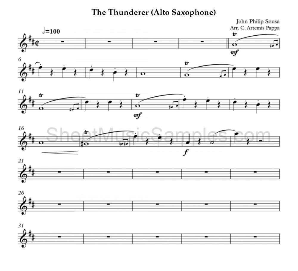 The Thunderer (Alto Saxophone)