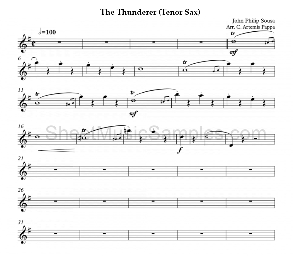 The Thunderer (Tenor Sax)