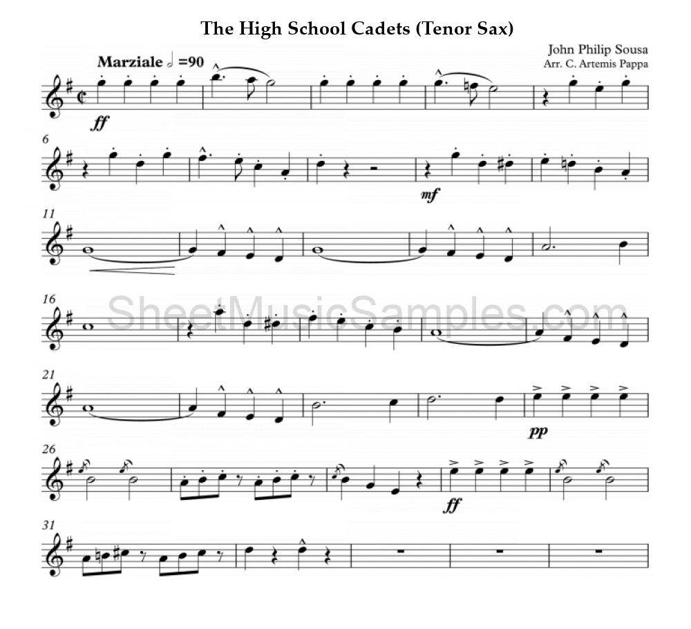 The High School Cadets (Tenor Sax)