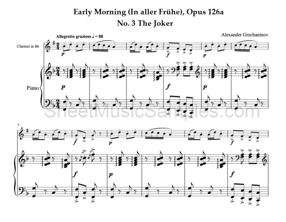 Early Morning (In aller Frühe), Opus 126a - No. 3 The Joker