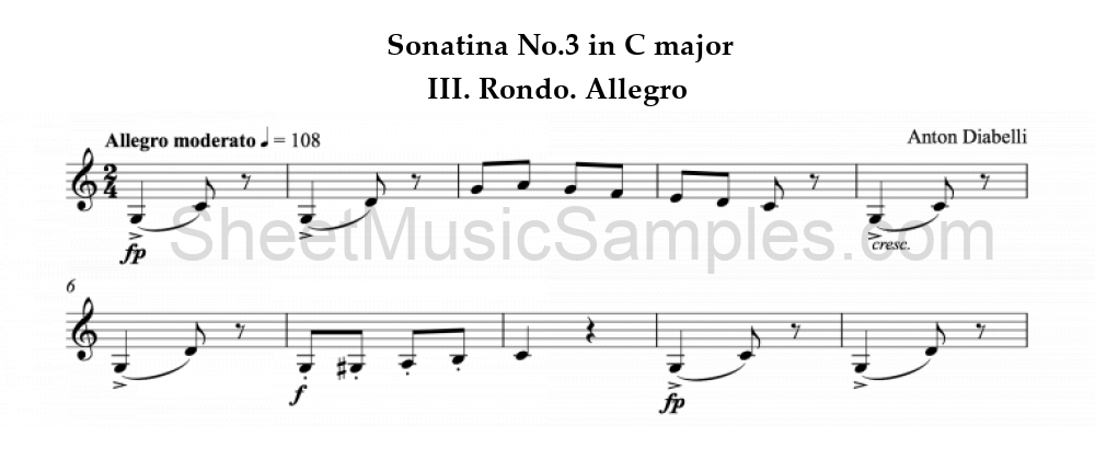 Sonatina No.3 in C major - III. Rondo. Allegro