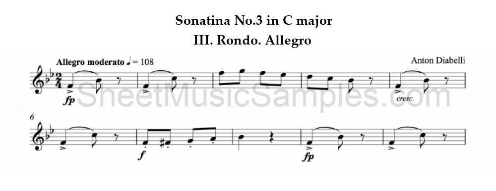 Sonatina No.3 in C major - III. Rondo. Allegro