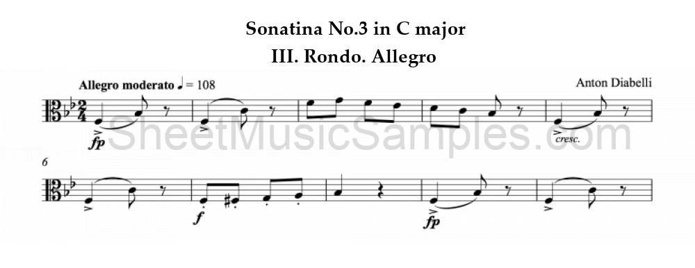 Sonatina No.3 in C major - III. Rondo. Allegro