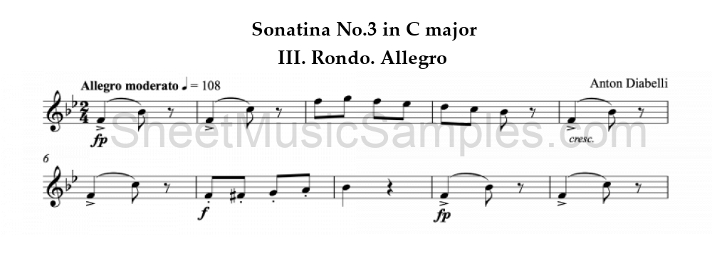 Sonatina No.3 in C major - III. Rondo. Allegro