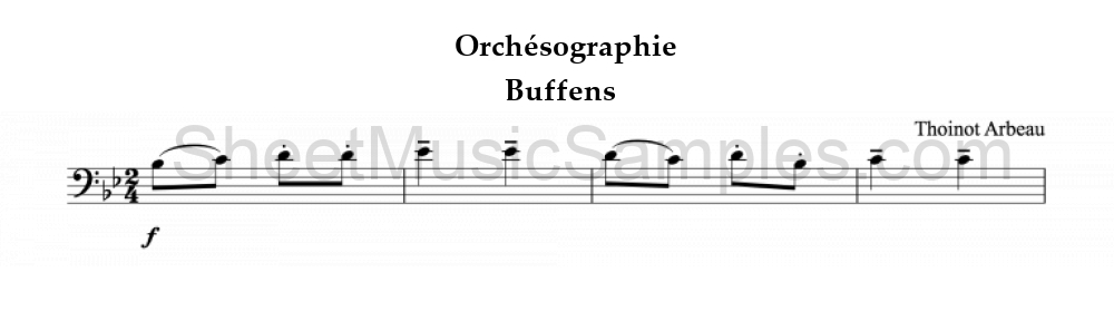 Orchésographie - Buffens