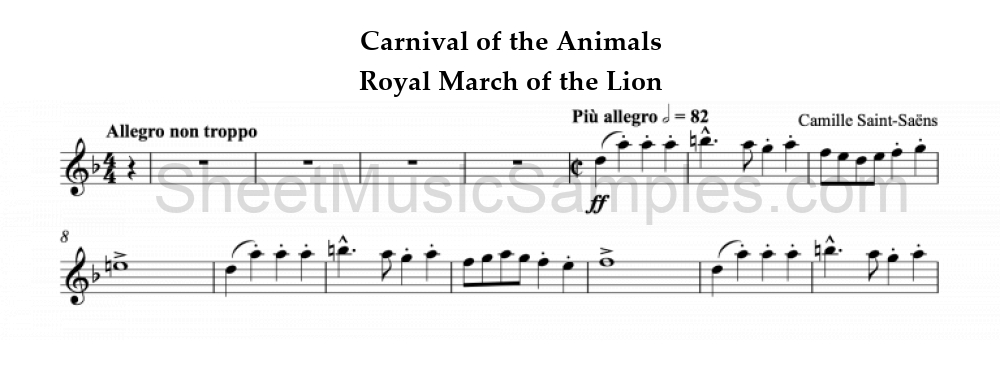 Carnival of the Animals - Royal March of the Lion