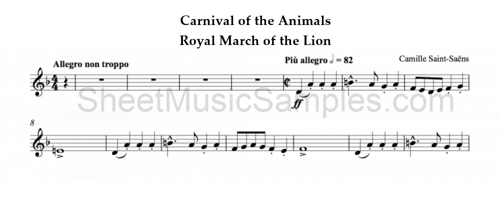 Carnival of the Animals - Royal March of the Lion