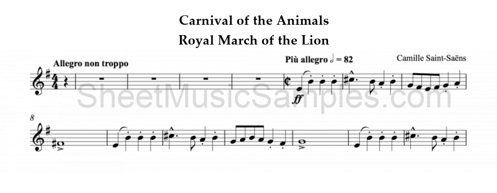 Carnival of the Animals - Royal March of the Lion