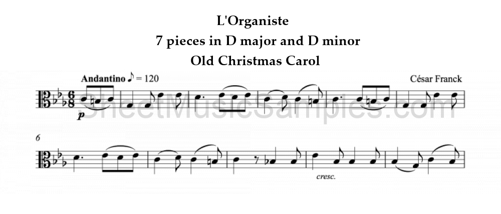 L'Organiste - 7 pieces in D major and D minor - Old Christmas Carol