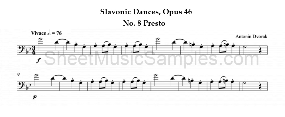 Slavonic Dances, Opus 46 - No. 8 Presto