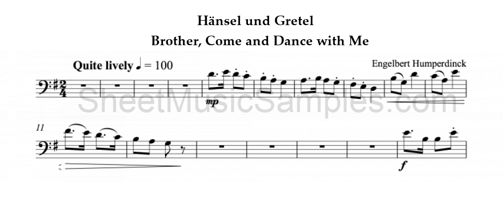 Hänsel und Gretel - Brother, Come and Dance with Me